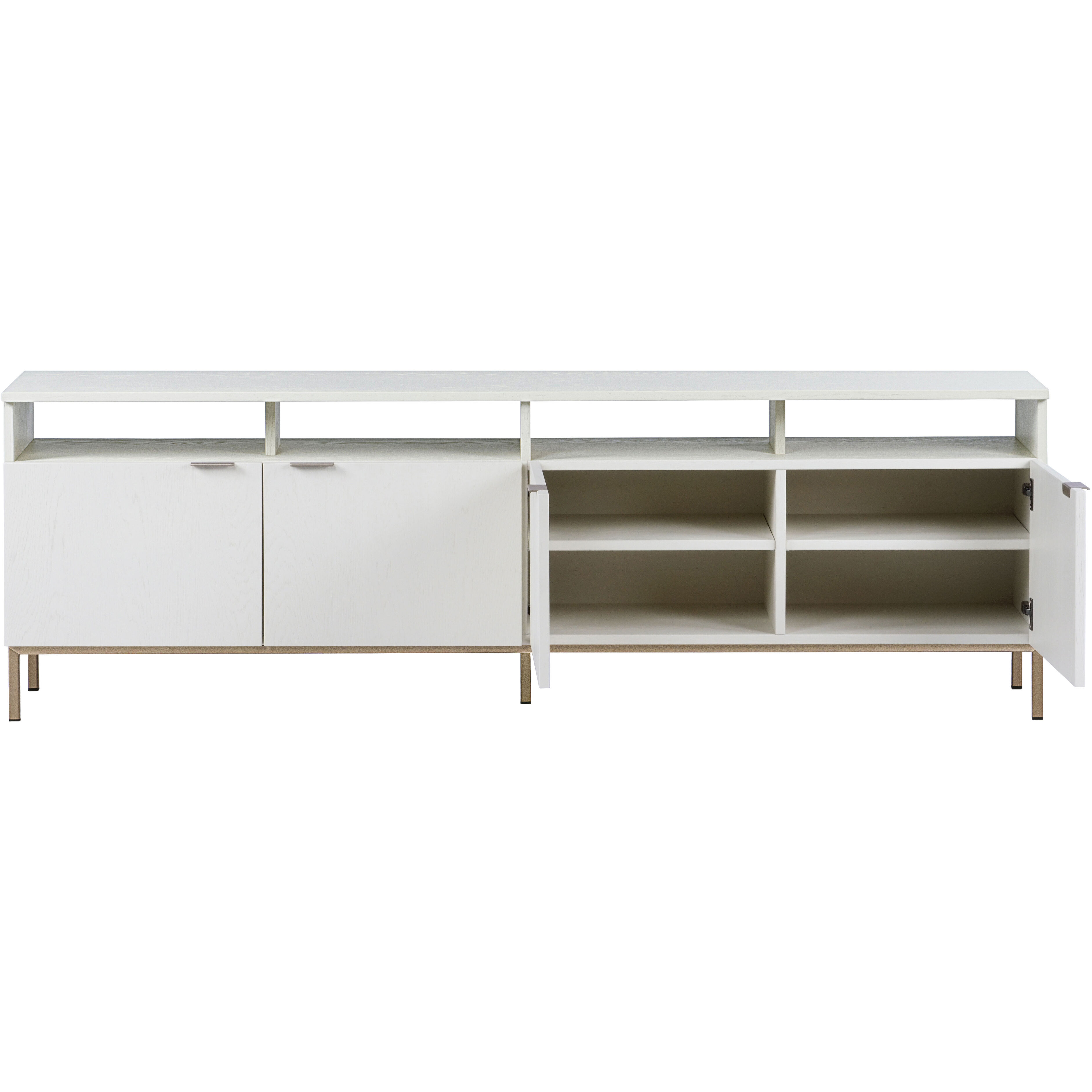 Ambrose 75.25 inch Champagne Gold / Cream Modular Media Console And Cabinet